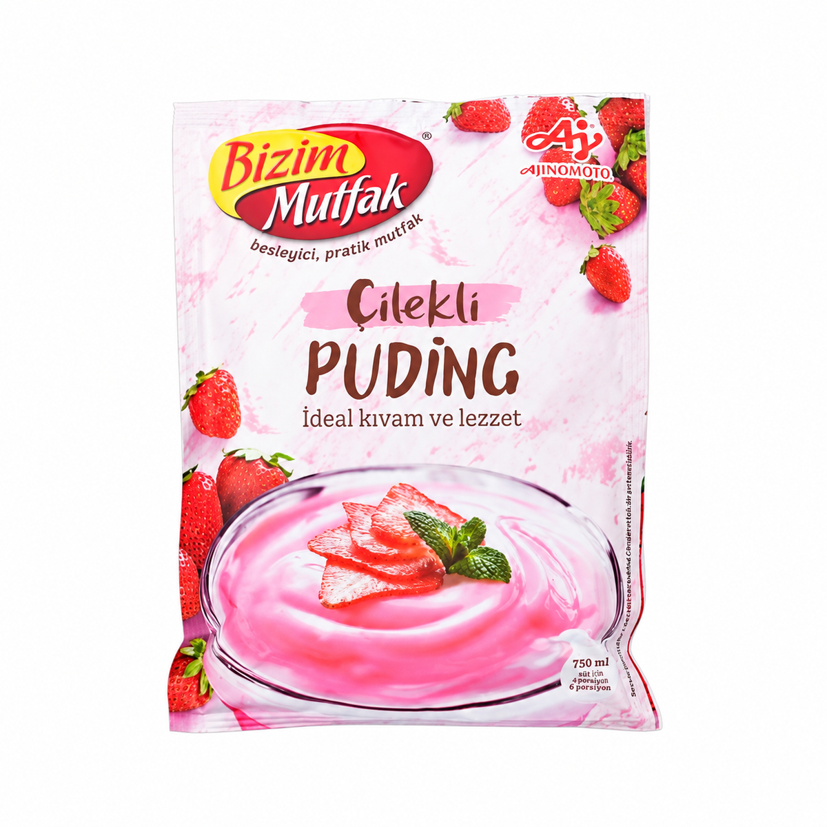 BIZIM MUTFAK PUDDING STRAWBERRY (CILEKLI) 120GR 24 PCS