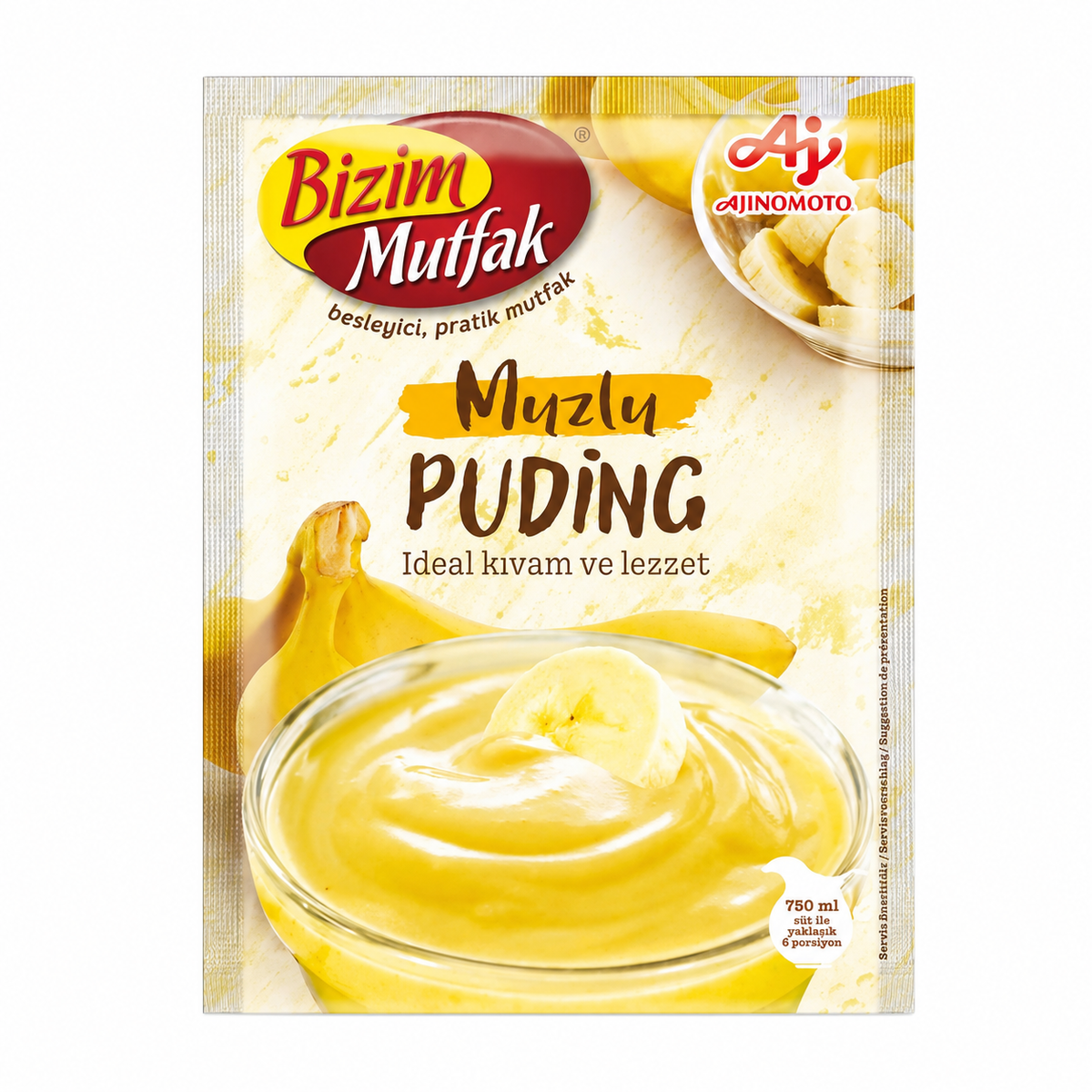 BIZIM MUTFAK PUDDING BANANA (MUZLU) 120GR 24 PCS