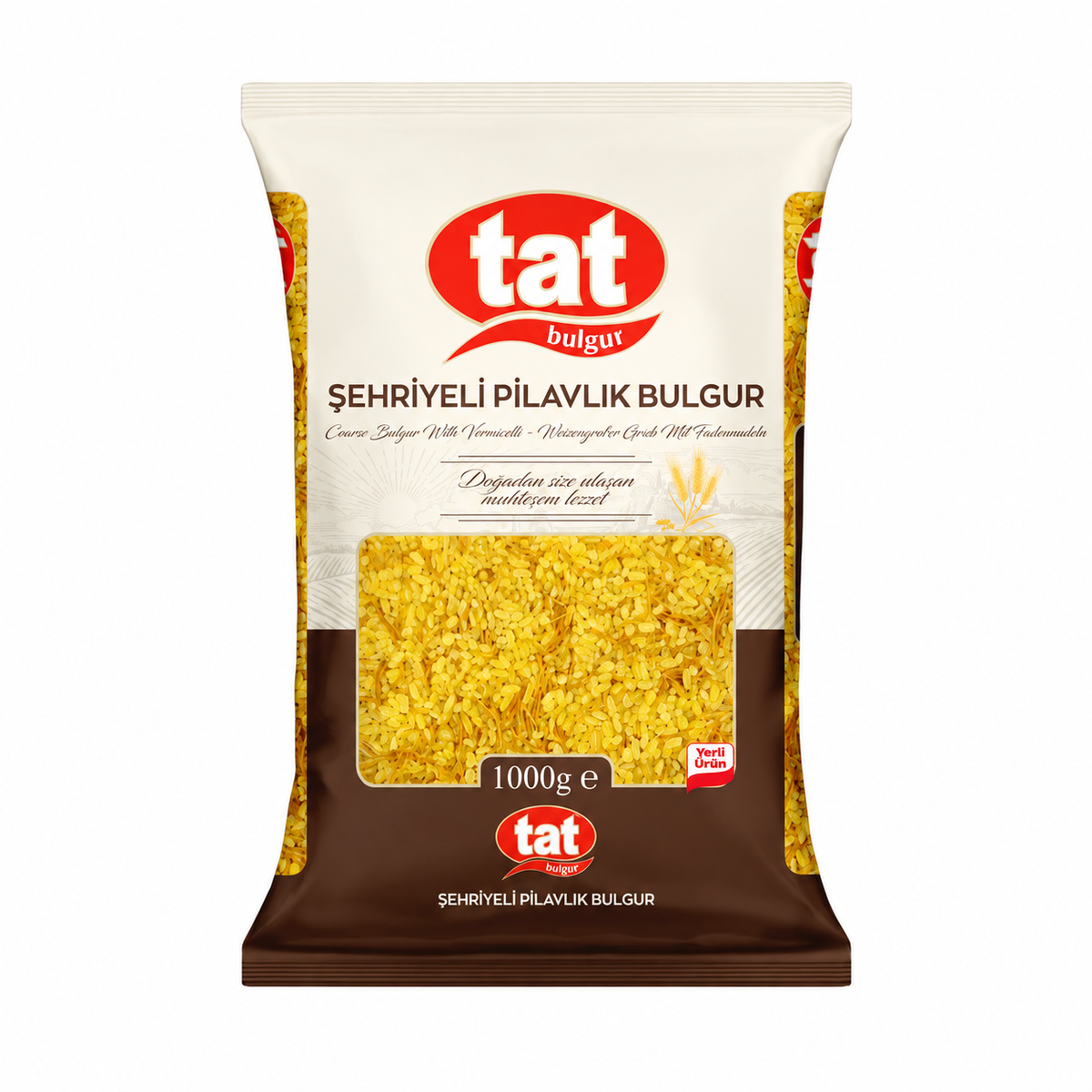 TAT COARSE BULGUR W. VERMICELLI (SEHRIYELI PILAVLIK) 1KG PACK OF 15