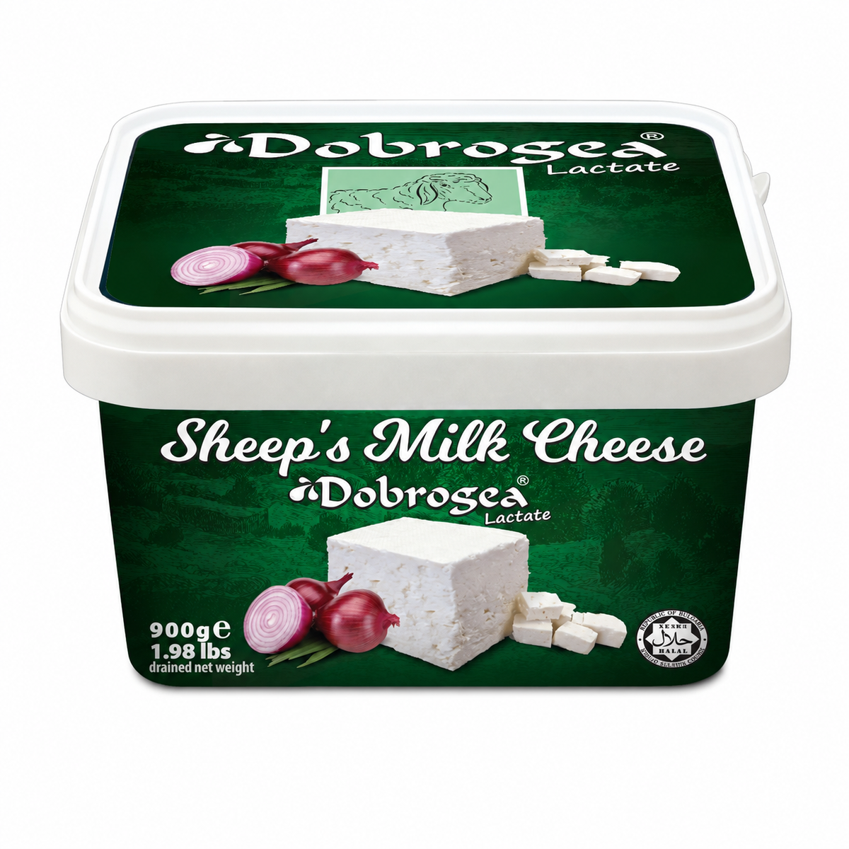 BALKANICA DOBROGEA SHEEP'S MILK CHEESE DOUBLE CREAM PVC 900 GR, PACK OF 12