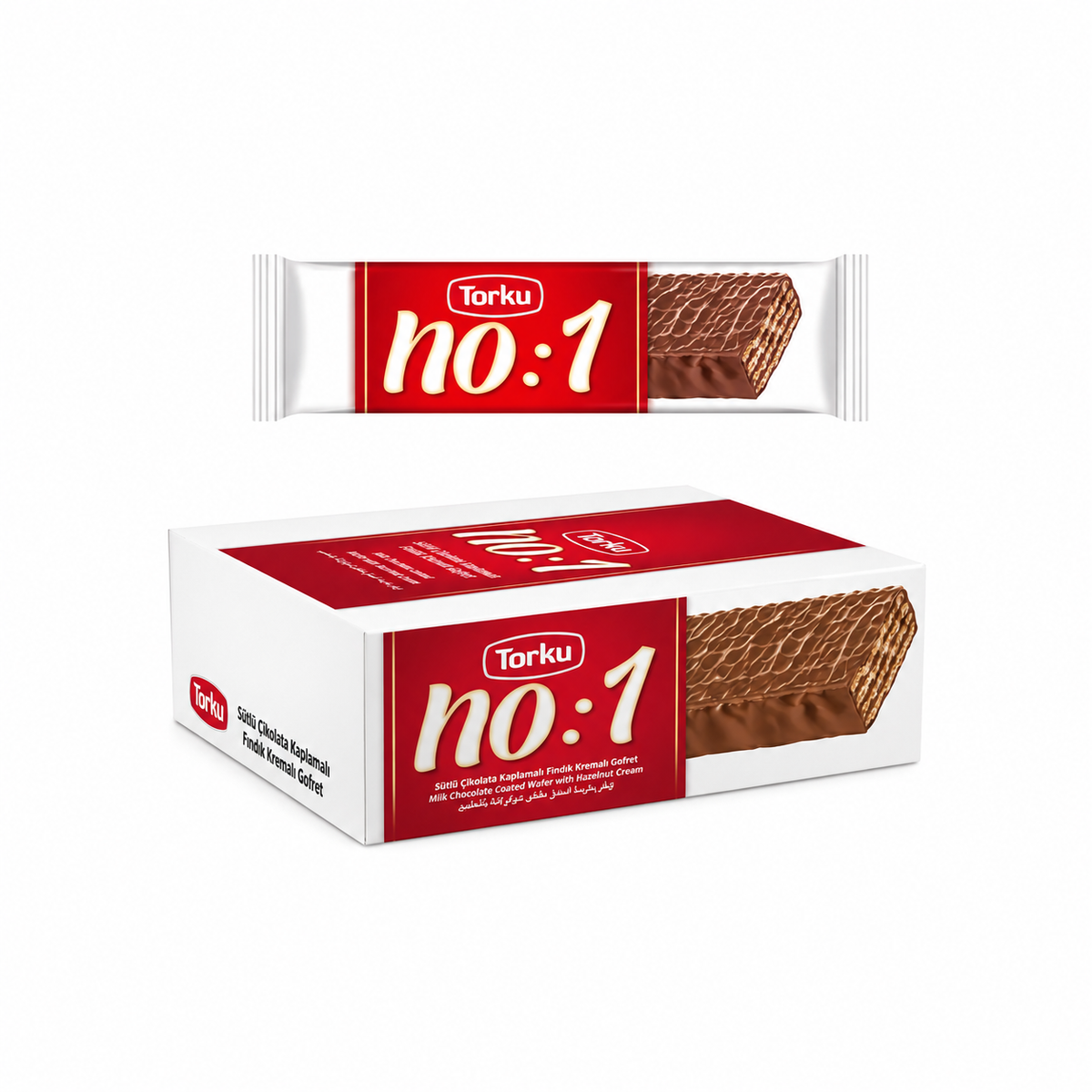 TORKU NO 1 CHOCOLATE WAFER W HAZELNUT CREAM 24 PCS, 26 GR, PACK OF 6