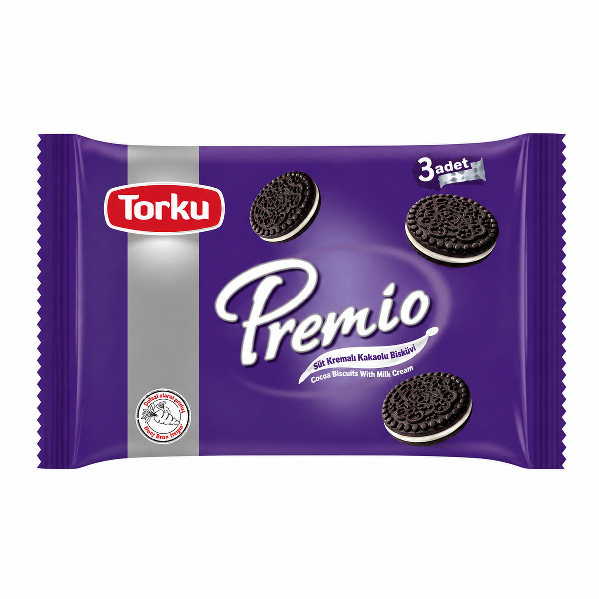 TORKU PREMIO COCOA BISCUITS WITH MILK CREAM 258 GR, PACK OF 8