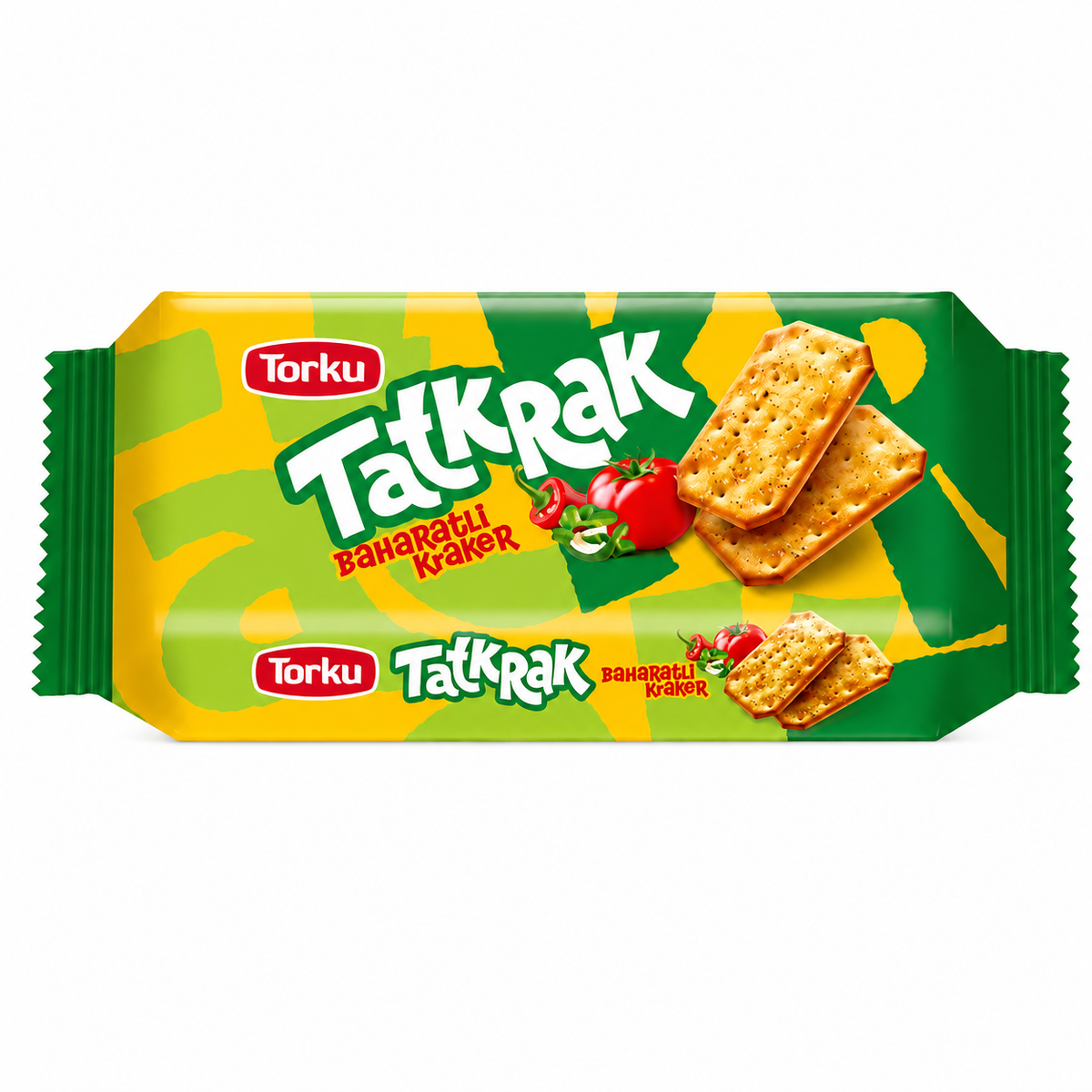 TORKU TATKRAK CRACKER W SPICES (BAHARATLI KRAKER) 60 GR, PACK OF 24