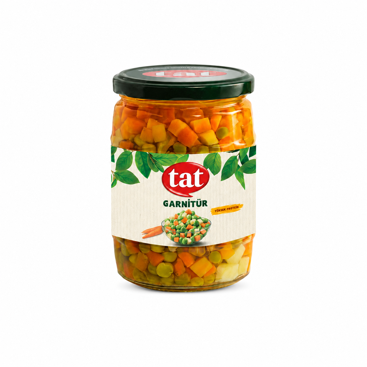 TAT PEA GARNISH (GARNITUR) GLASS JAR 550 GR, PACK OF 12