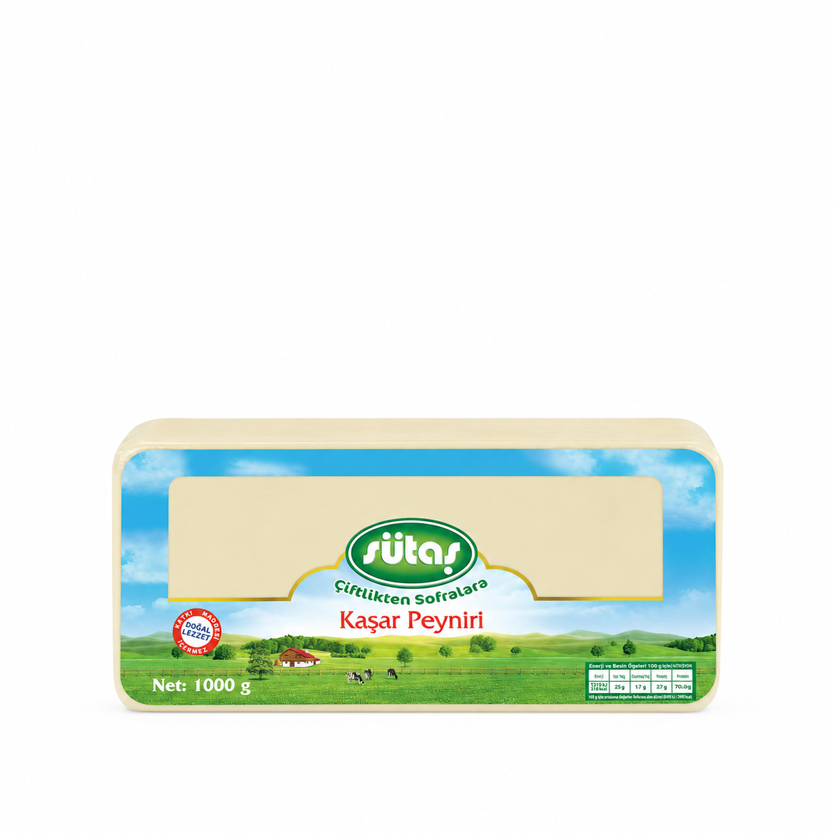 SUTAS TOAST KASHKAVAL CHEESE 1 KG, PACK OF 16