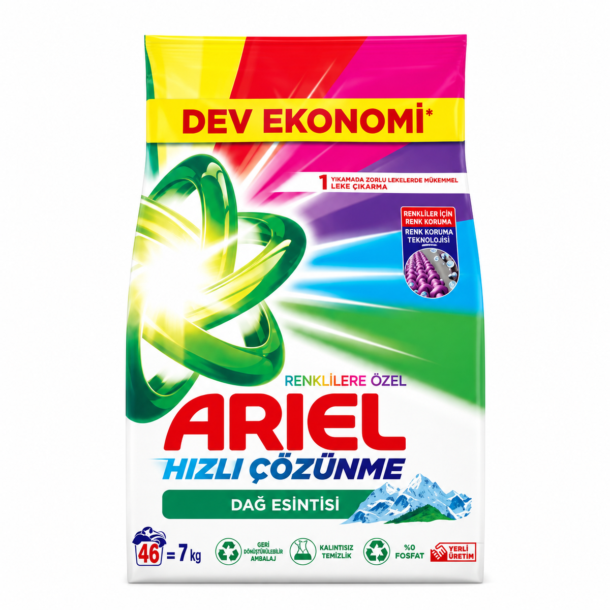 ARIEL AQUA POWDER DETERGENT MOUNTAIN BREEZE COLORS (RENKLILER) (211.6 OZ) 6KG 1 PCS