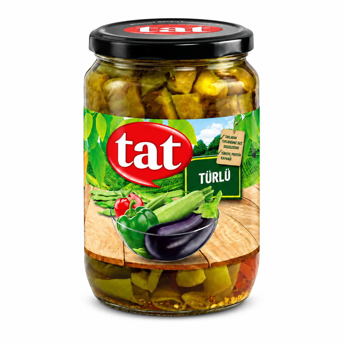 TAT MIXED VEGETABLES GLASS (TURLU) 720CC, PACK OF 12