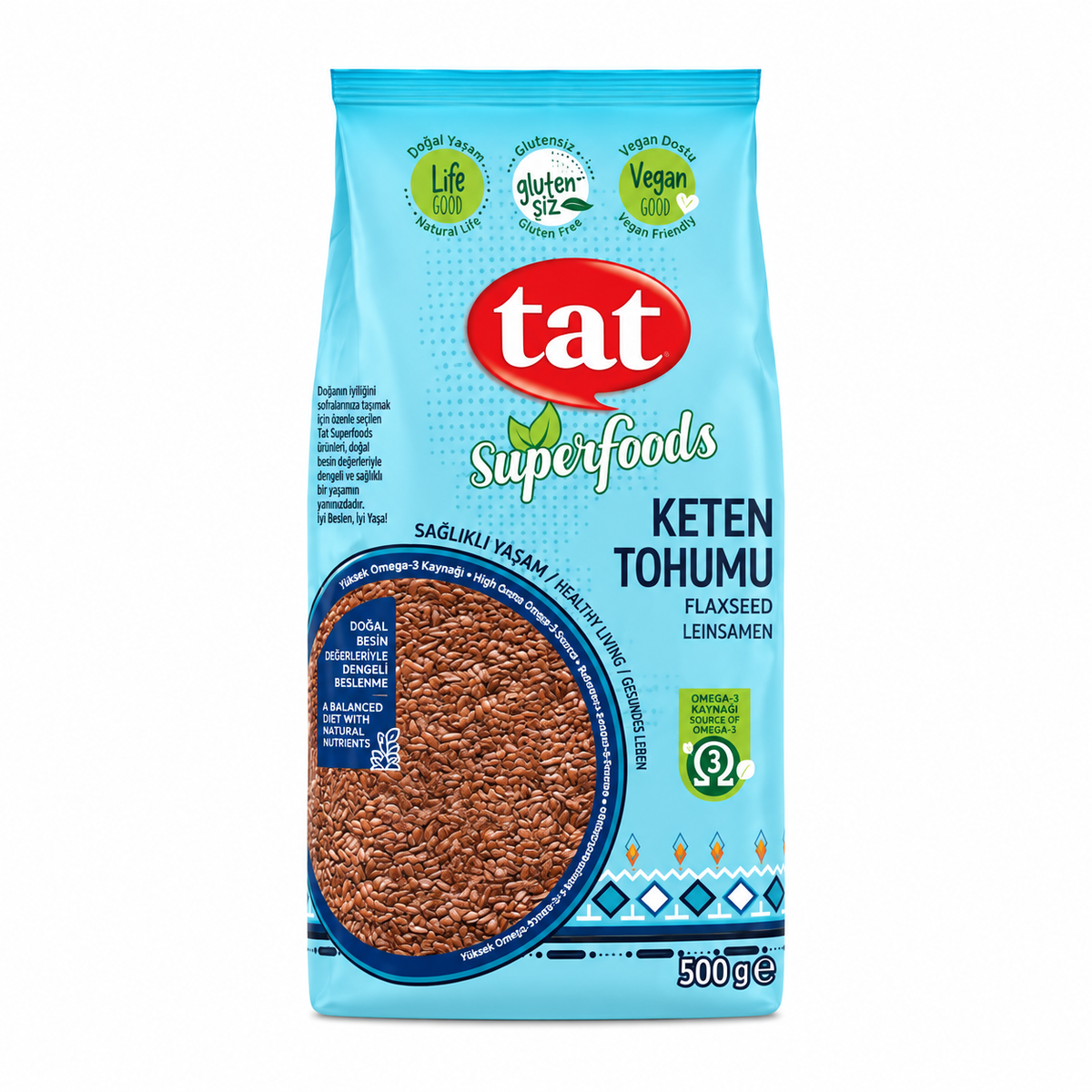 TAT FLAXSEED (KETEN TOHUMU) 500GR 8 PCS