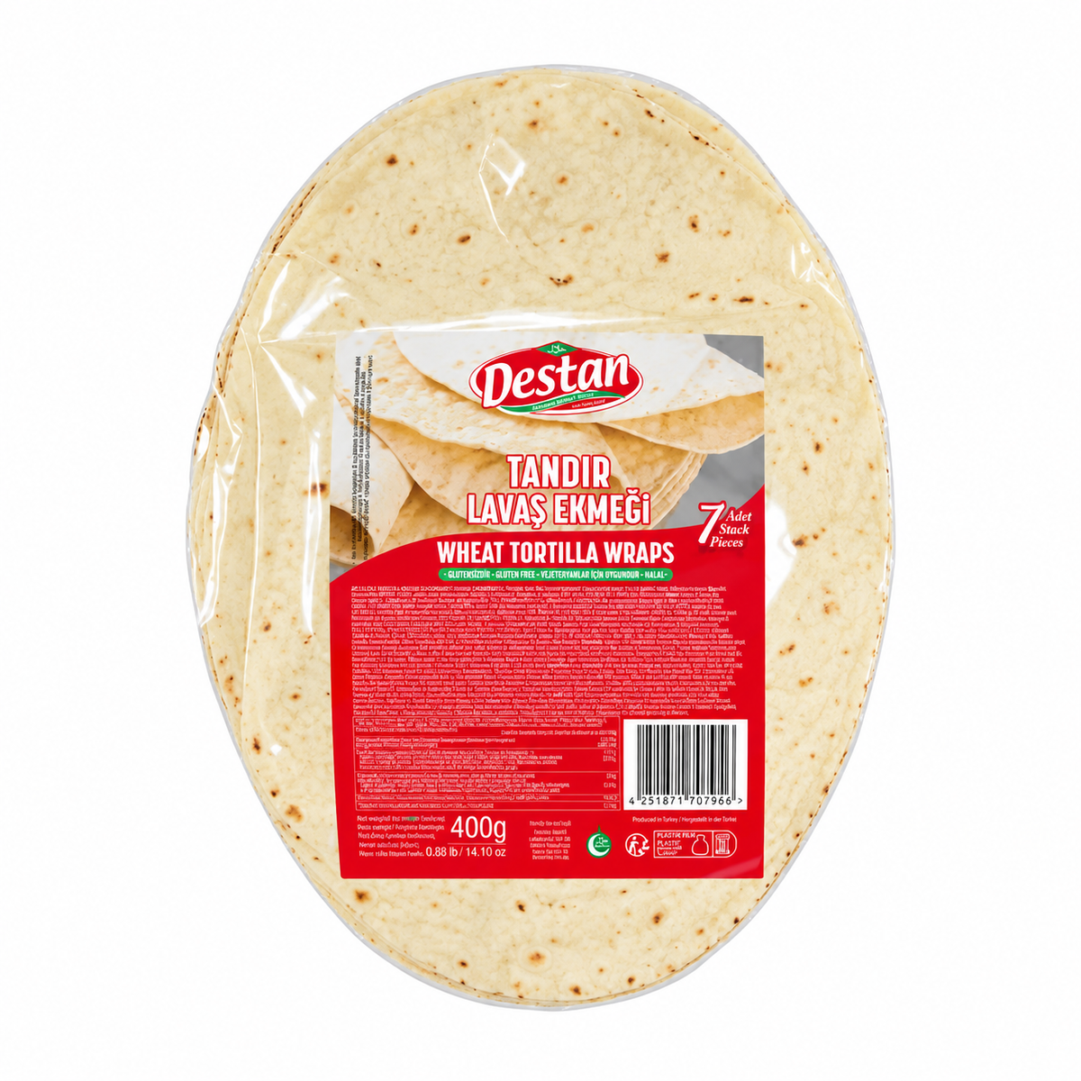 DESTAN TORTILLA (LAVASH) 400GR 16 PCS