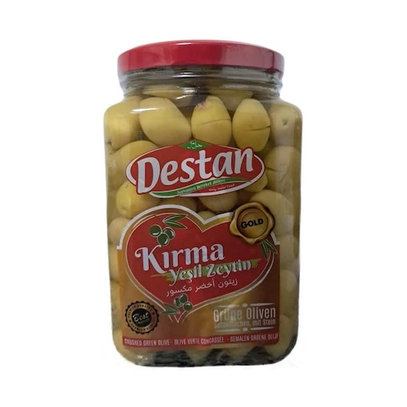 DESTAN GREEN OLIVES CRACKED - GOLD (YESIL KIRMA) (3XL) 900GR 6 PCS