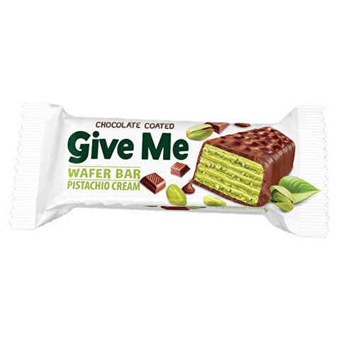 GIVE ME WAFERS W/ PISTACHIO (FISTIKLI GOFRET) 24 PCS, 40 GR, PACK OF 6