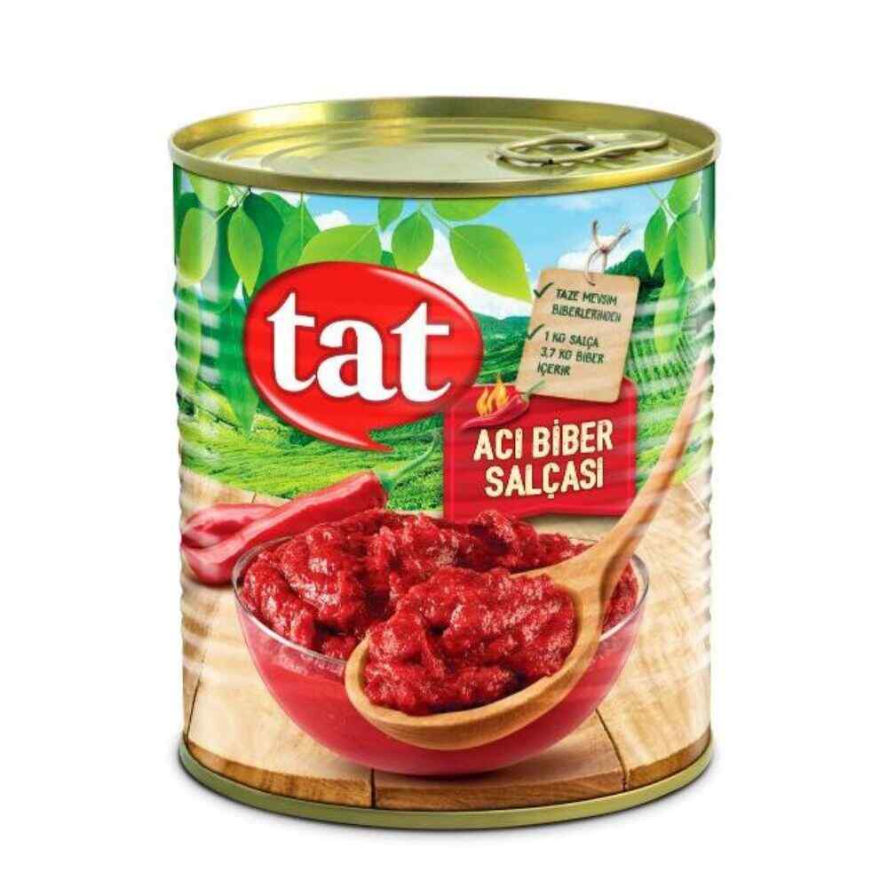 TAT RED PEPPER PASTE HOT CAN (ACI BIBER SALCASI) 810GR 24 PCS