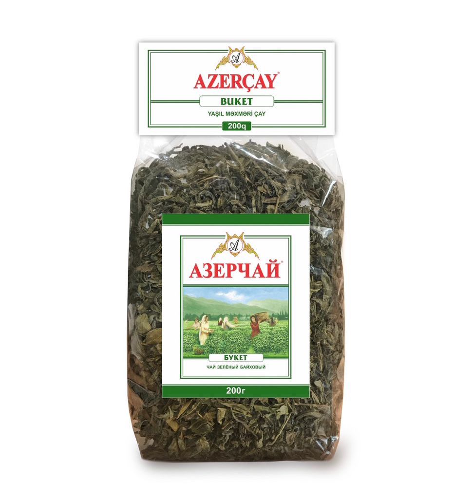 AZERCAY BUKET GREEN TEA LIMPID PACKAGE 200 GR, PACK OF 20