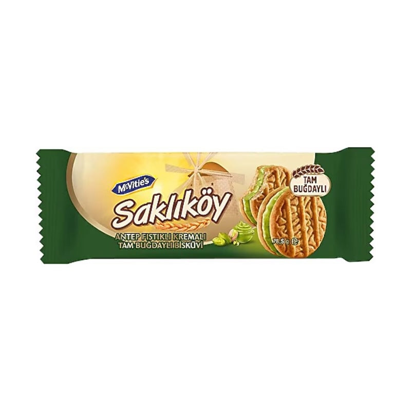 ULKER SAKLIKOY PISATCHIO CREAM BISCUIT (ANTEP FISTIKLI KREMALI) 78.5 GR, PACK OF 24