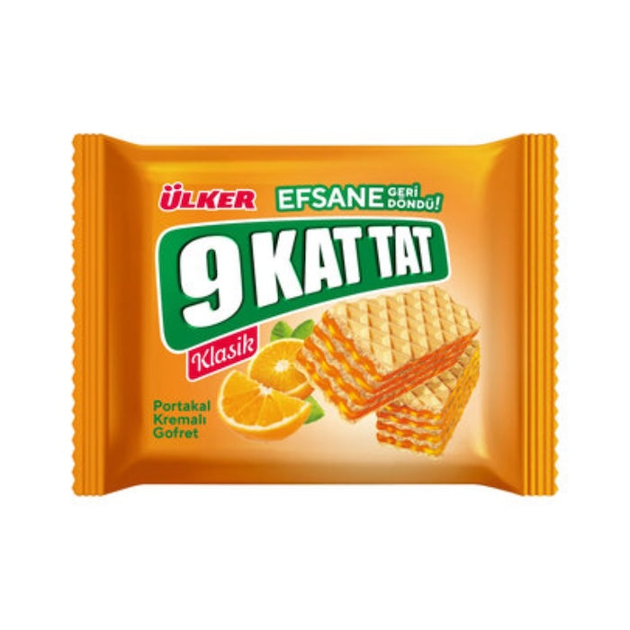 ULKER 9 KAT TAT PORTAKALLI GOFRET (ORANGE WAFER) 39 GR, PACK OF 24