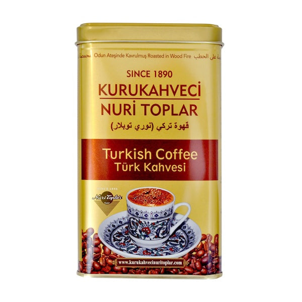 NURI TOPLAR TURKISH COFFEE TIN BOX 300GR, PACK OF 24
