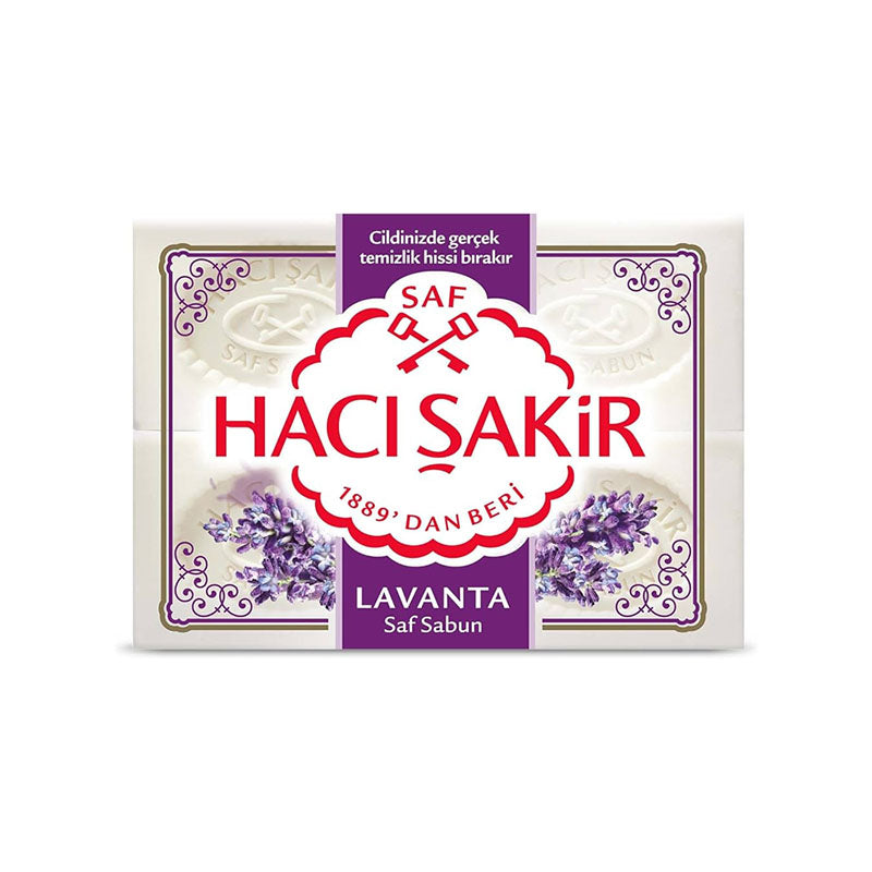 HACI SAKIR LAVENDER SOAP BARS 4 BARS 150 GR 15 PCS