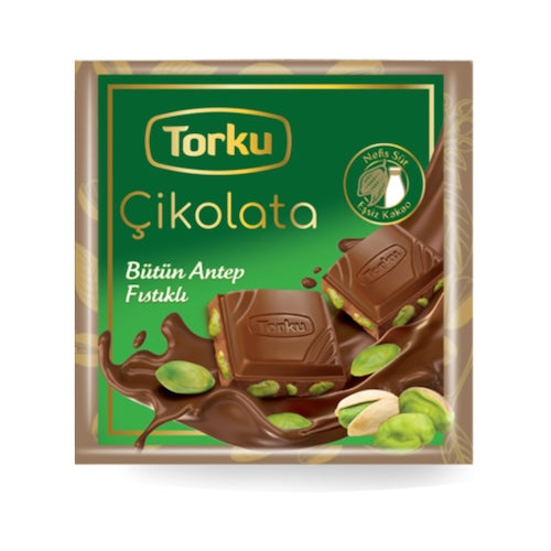 TORKU MILK CHOCOLATE W PISTACHIO 65 GR 48 PCS
