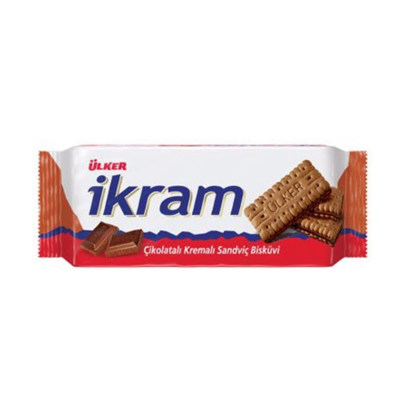 ULKER IKRAM CREAM BISCUIT CHOCOLATE (CIKOLATALI) 84 GR, PACK OF 24