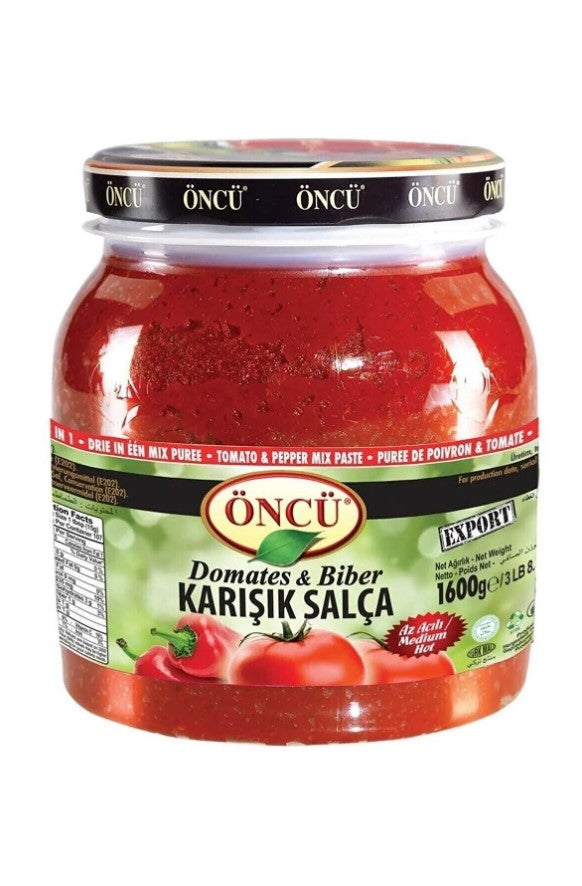ONCU TOMATO & PEPPER PASTE MIX MILD PET 1600GR 6 PCS
