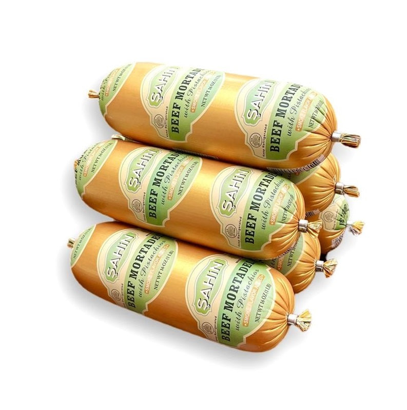 SAHIN MORTADELLA WITH PISTACHIO 1 LB 16 PCS