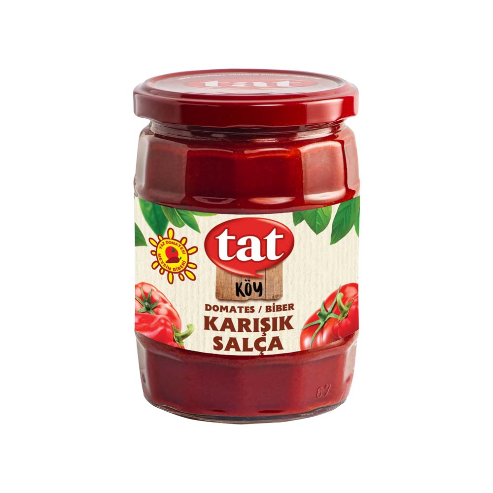 TAT TRADITIONAL MIX TOMATO & PEPPER PASTE 580 CC 12 PCS