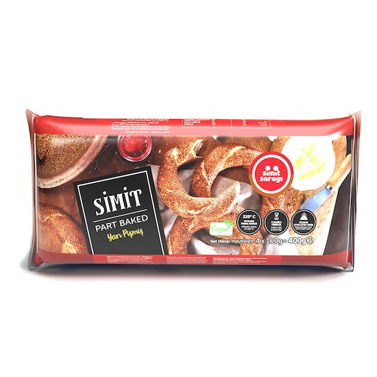 SIMIT SARAYI TURKISH BAGEL HALF COOKED 4PCS (400 GR) 14 PCS