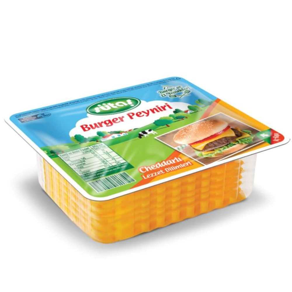 SUTAS BURGER CHEESE SLICED 225GR, PACK OF 12