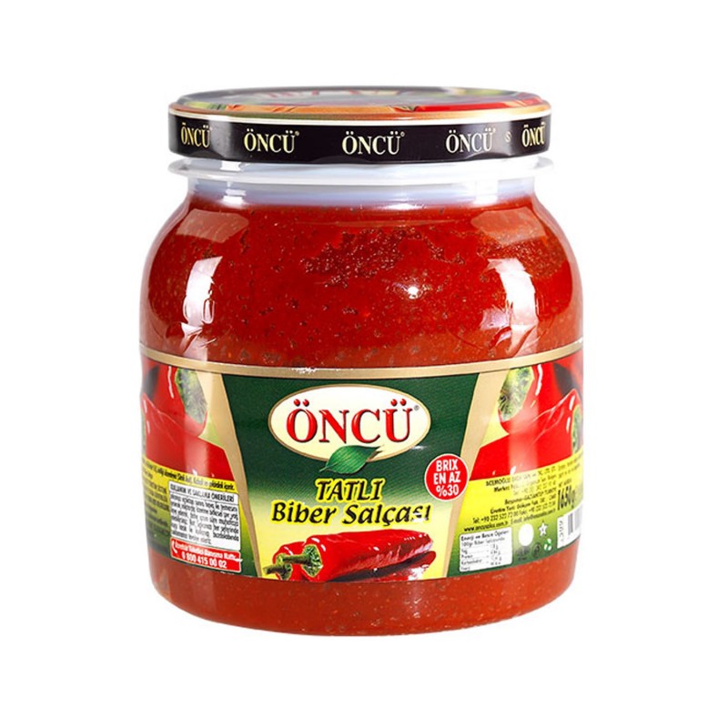 ONCU MILD PEPPER PASTE (TATLI BIBER SALCASI)   1650 GR 6 PCS
