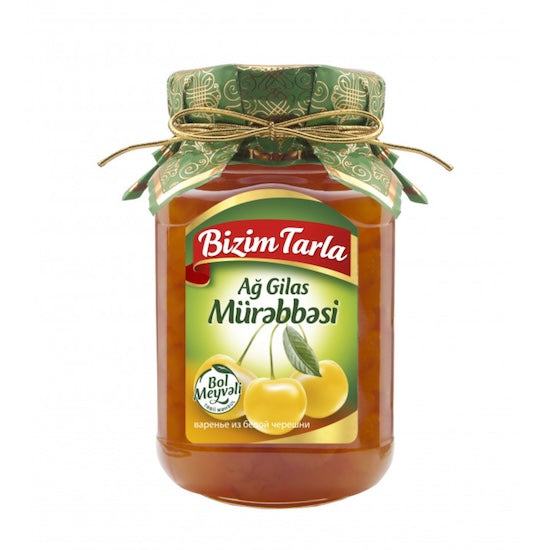 BIZIM TARLA WHITE CHERRY PRESERVE 400 GR 12 PCS