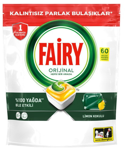 FAIRY ORIGINAL DISHWASHER TABLETS 60 CAPSULES 4 PCS