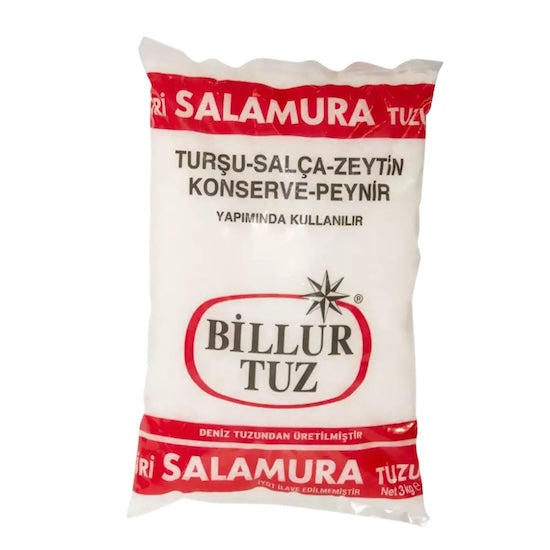BILLUR COARSE PICKLE SALT (SALAMURA TUZ) 3KG 5 PCS