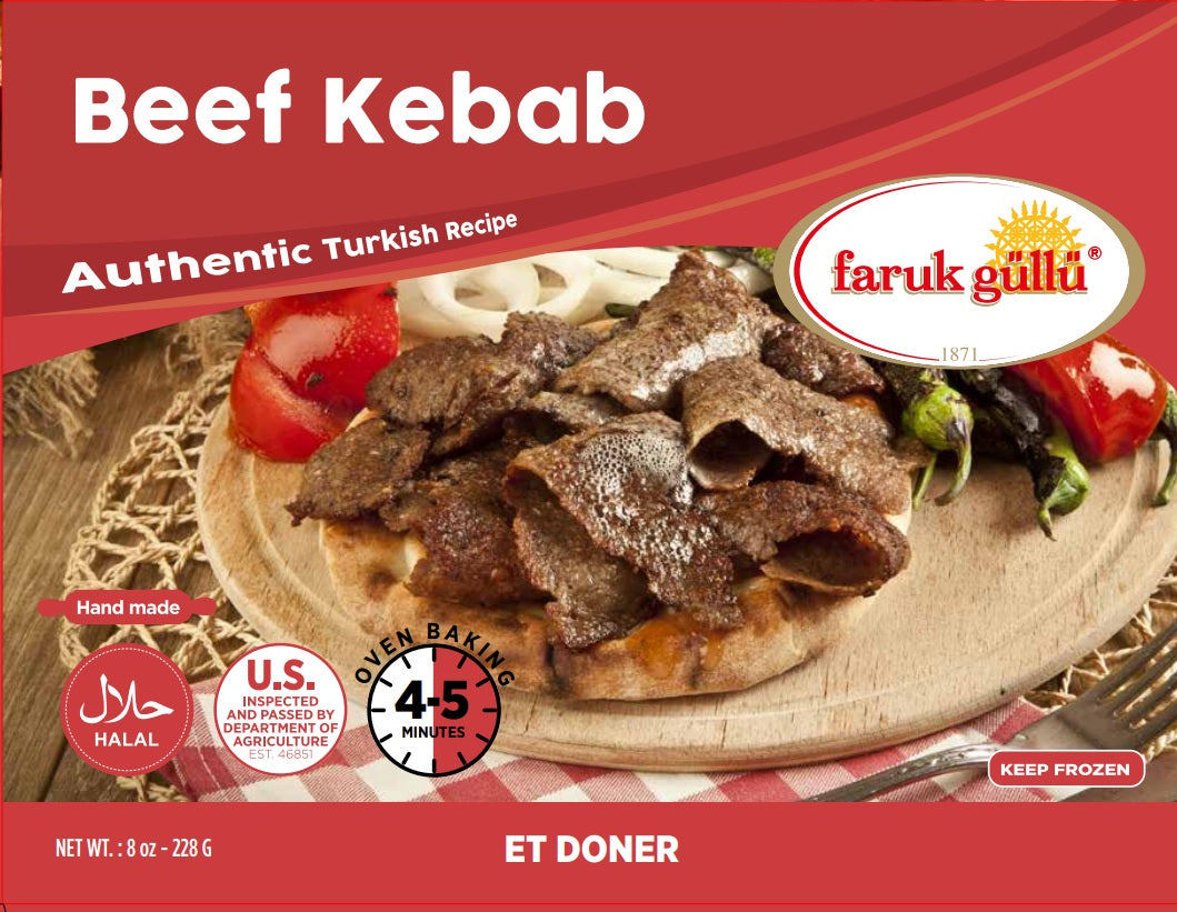 FARUK GULLU BEEF DONER 228 G 8 OZ 15 PCS