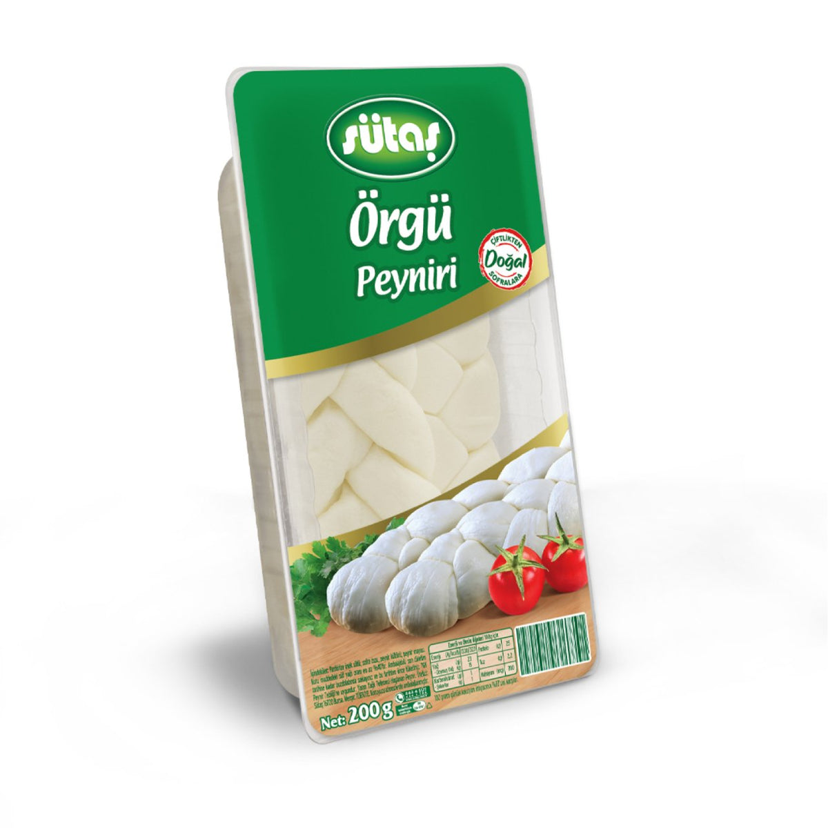 SUTAS BRAIDED CHEESE (ORGU PEYNIRI) 200GR, PACK OF 12