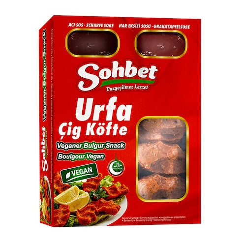 SOHBET VEGAN BULGUR SNACK MILD (URFA CIG KOFTE) 340 GR 8 PCS