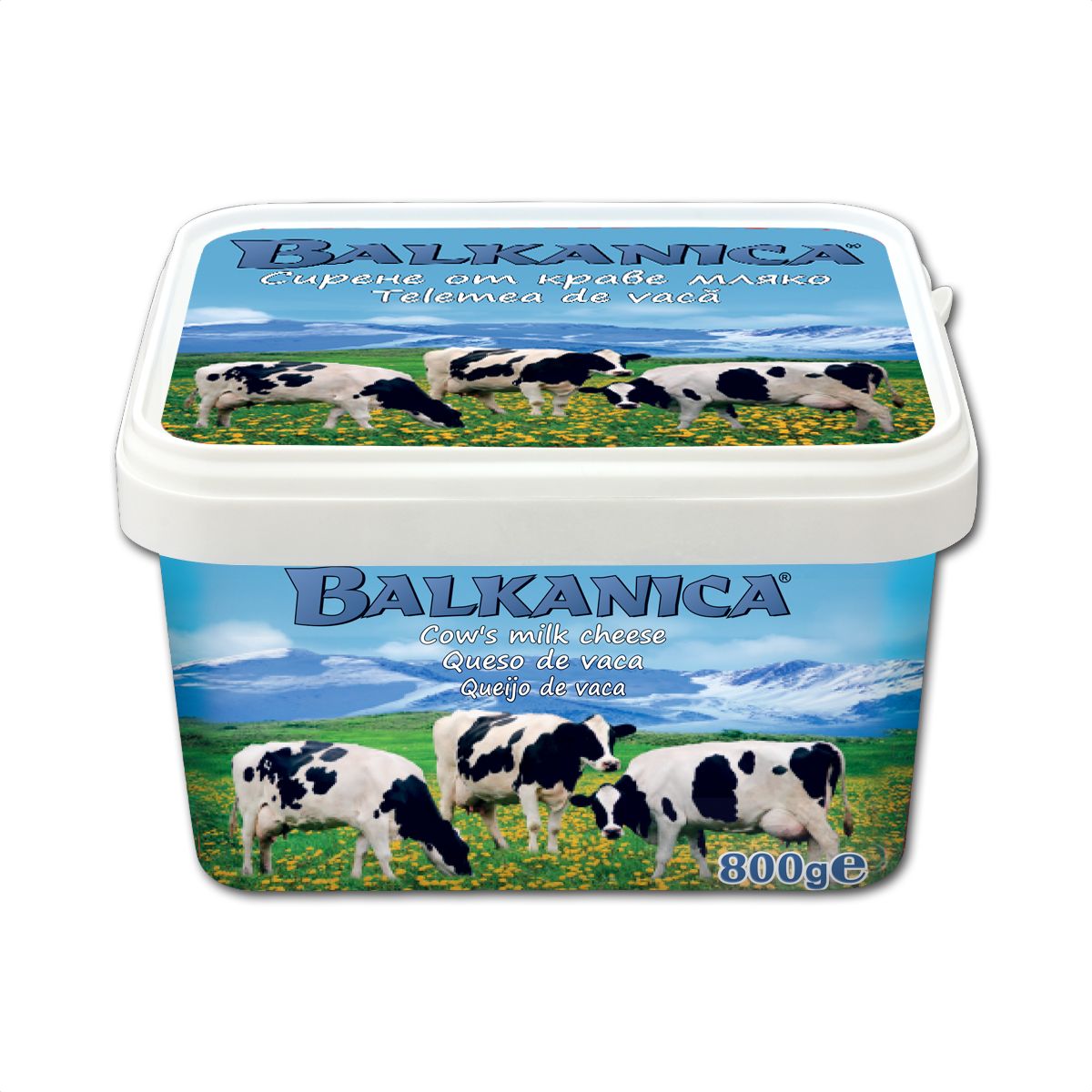 BALKANICA COW'S MILK CHEESE PVC 800 GR, PACK OF 12