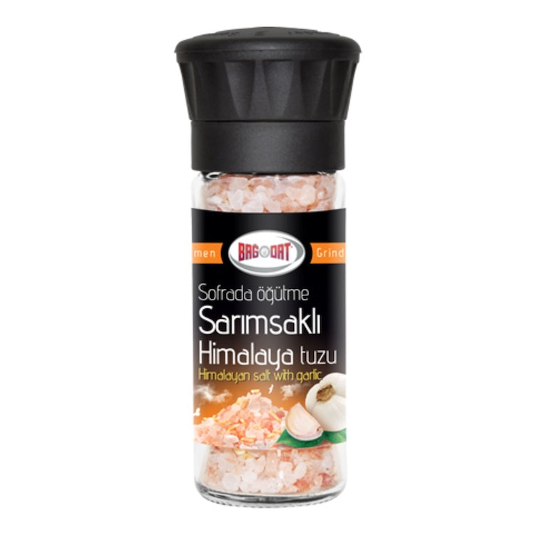 BAGDAT HIMALAYAN SALT W GARLIC (SARIMSAKLI HIMALAYA TUZU) GRINDER 110 GR 6 PCS