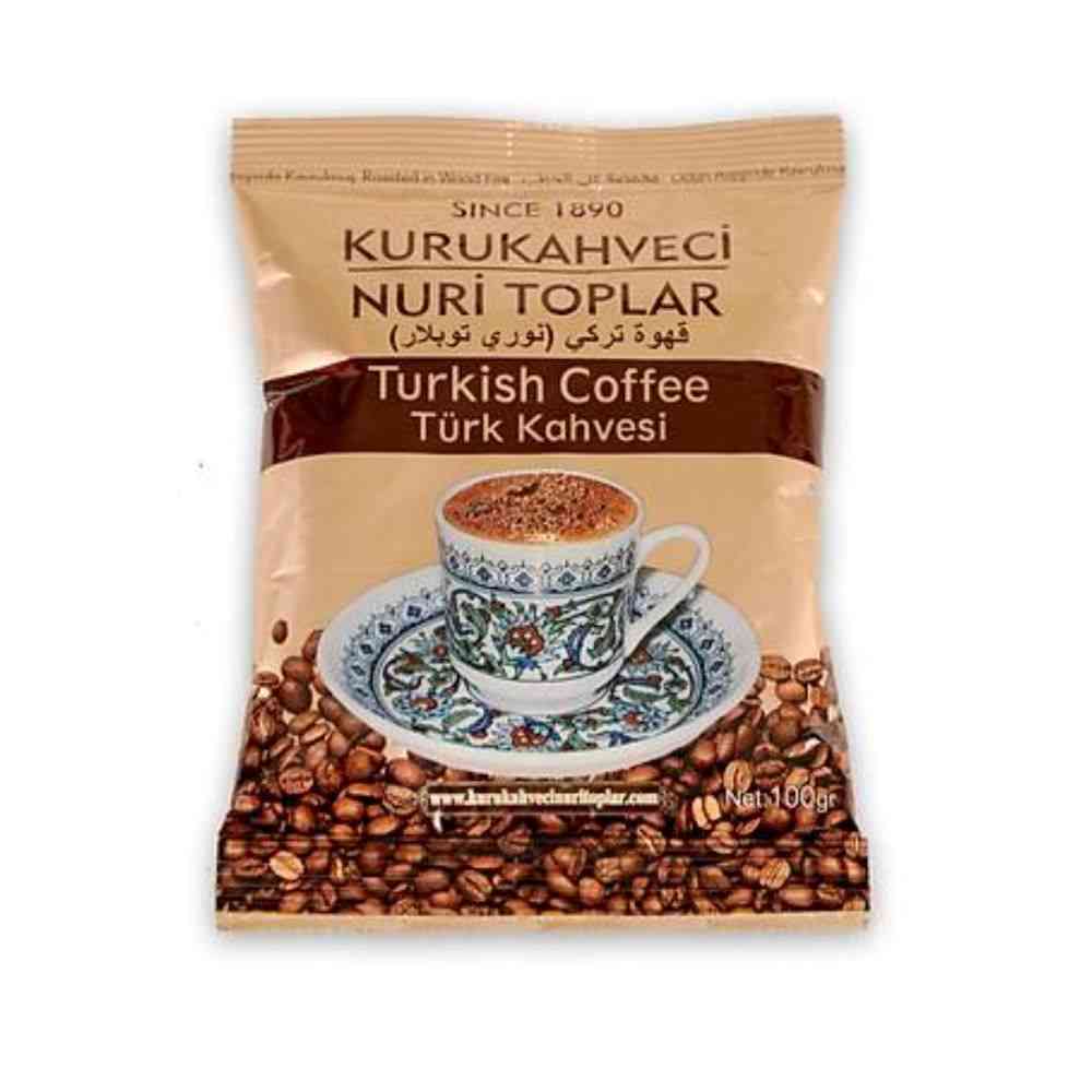 NURI TOPLAR TURKISH COFFEE FOIL 100GR, PACK OF 24