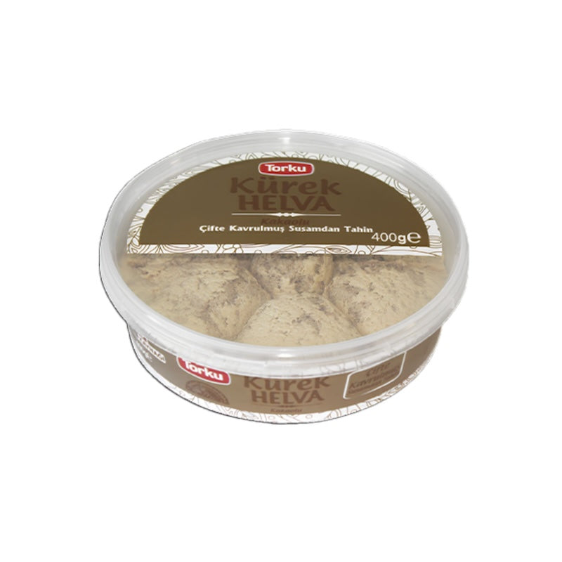 TORKU HALVA W COCOA & DOUBLE ROASTED TAHINI (KUREK HELVA) 400 GR 6 PCS
