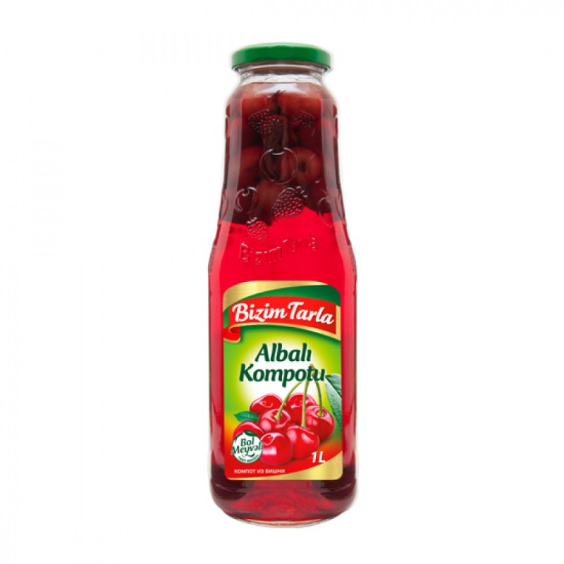 BIZIM TARLA CHERRY (ALBALI) COMPOTE 1LT 12 PCS