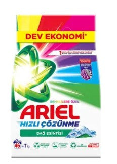 ARIEL AQUA POWDER DETERGENT MOUNTAIN BREEZE COLORS (RENKLILER) (211.6 OZ) 6KG 1 PCS