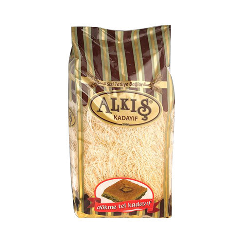 ALKIS DRIED & SHREDDED PHYLLO DOUGH (DOKME TEL KADAYIF) 500GR 12 PCS