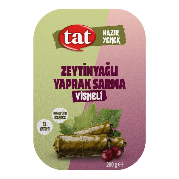 TAT STUFFED VINE LEAVES W TART CHERRY (VISNELI YAPRAK SARMA) 200GR, PACK OF 8