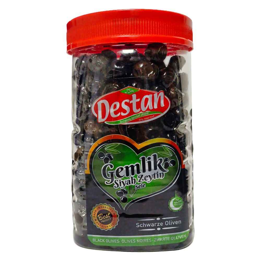 DESTAN BLACK OLIVES GEMLIK (S-XS) 1200GR 6 PCS