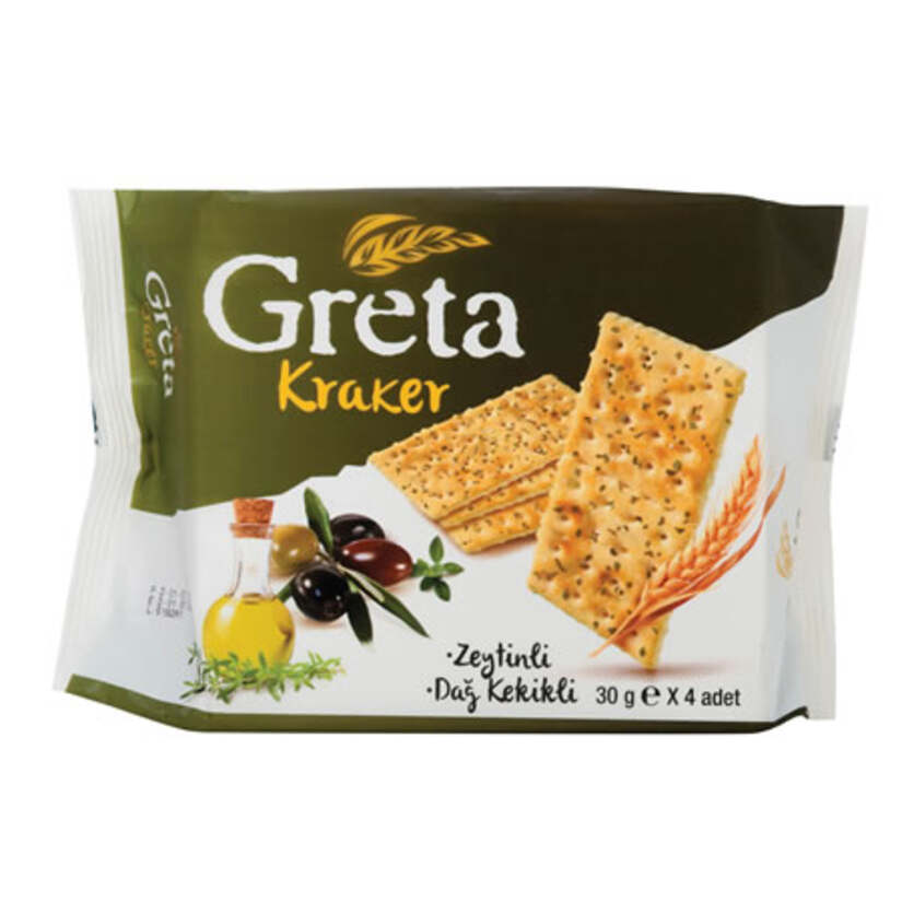 GRETA ZEYTIN & KEKIK KRAKER 120GR, PACK OF 24
