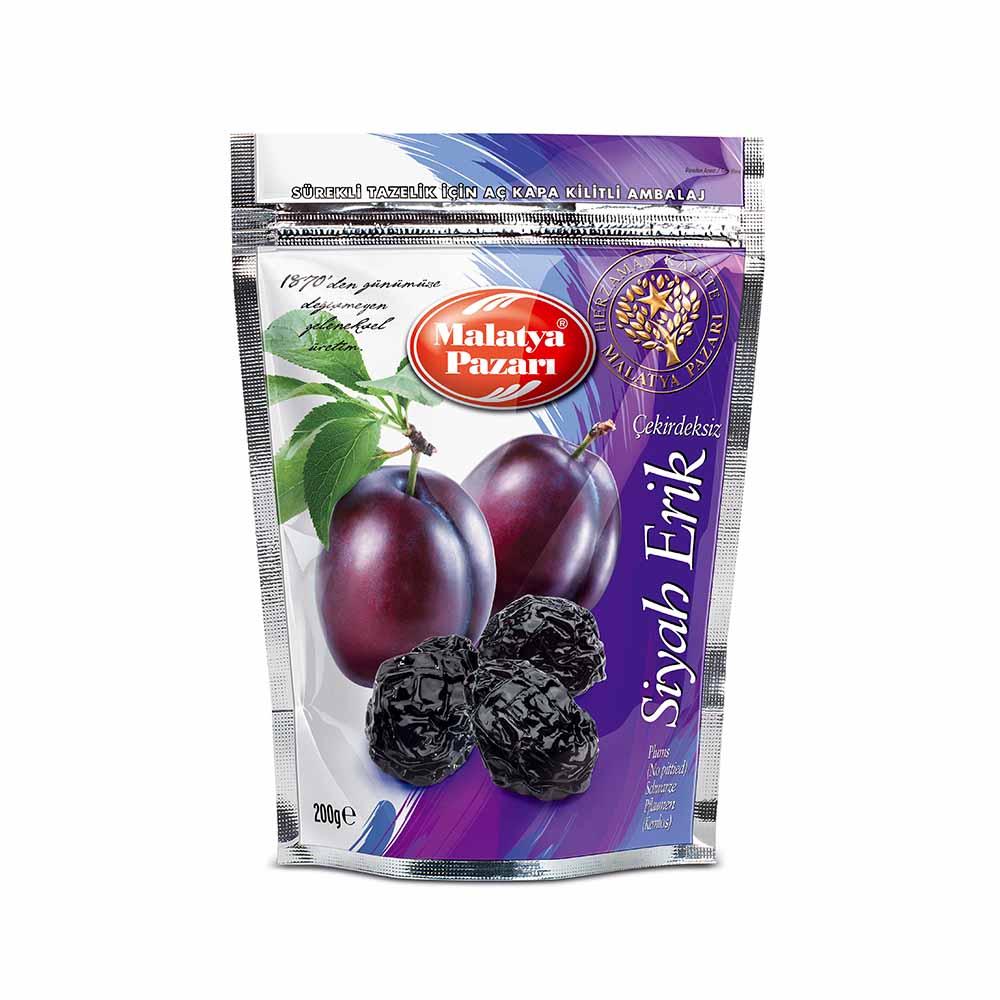 MALATYA PAZARI DRIED PLUMS PITTED (CEKIRDEKSIZ KURU ERIK) 200 GR 8 PCS