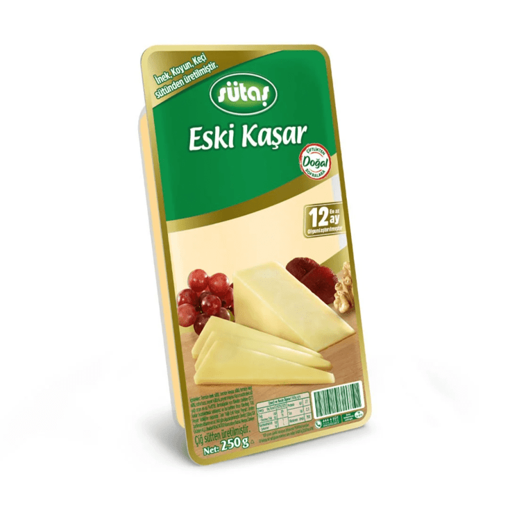 SUTAS AGED KASHKAVAL CHEESE 250 GR, PACK OF 12