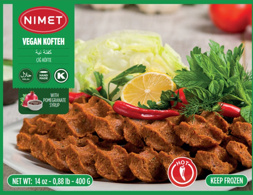 NIMET HOT VEGAN KOFTAH/ACI CIG KOFTE 400 GR 20 PCS