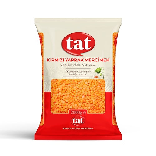 TAT RED SPLIT LENTILS (YAPRAK MERCIMEK) 5KG PACK OF 4