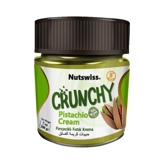 NUTSWISS CRUNCHY PISTACHIO CREAM 30% 200GR 12 PCS